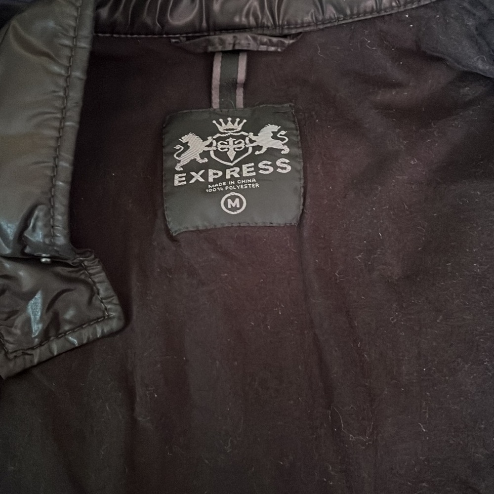 Medium Black Polyester Motorcycle Jacket - image 2